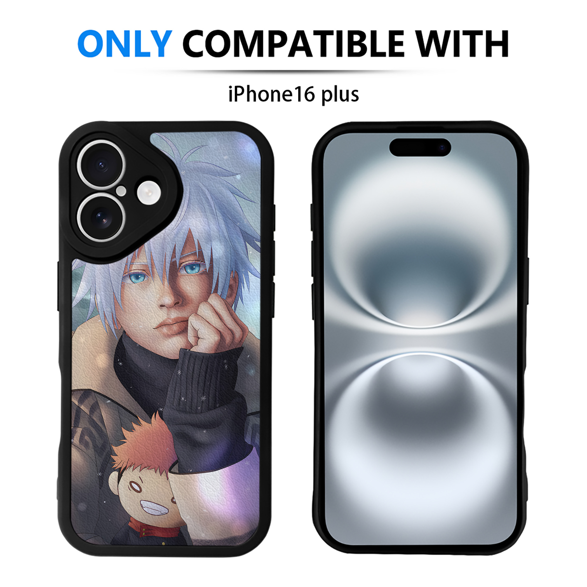 （画像用） 呪術廻戦 Jujutsu Kaisen 【iPhone 16シリーズ対応】シリコンスマホケース（レザー調） 材質：シリコン